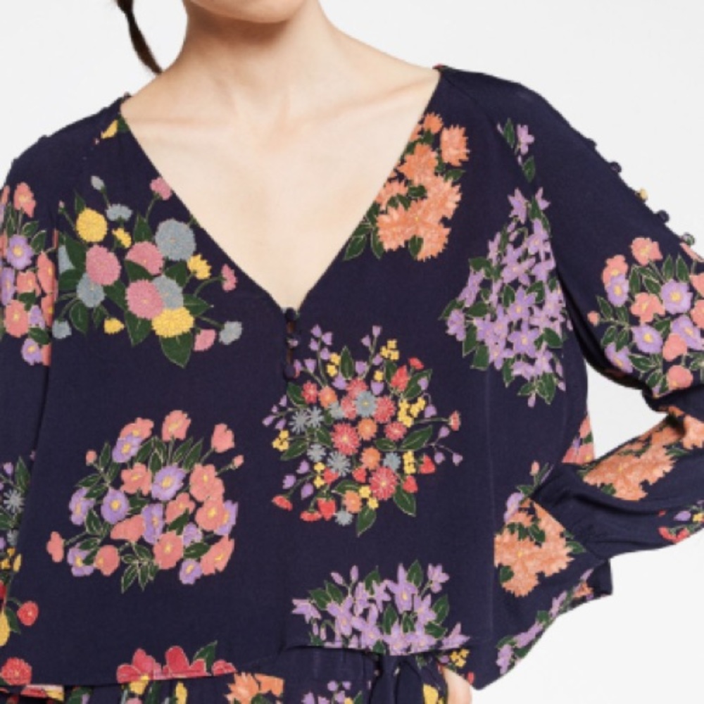 ZARA • Floral Crop Top